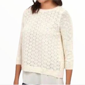 LUCKY Brand Linen Kint Slit Back Sweater